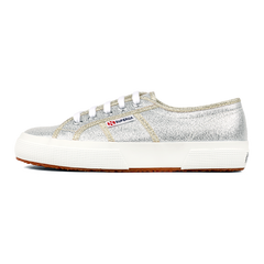 Superga 2750 Lamé Grey Silver Gold Lining