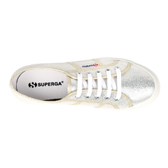 Superga 2750 Lamé Grey Silver Gold Lining