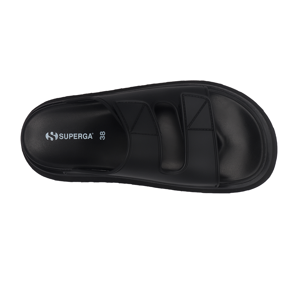 Superga 1918 Slides Double Band Black