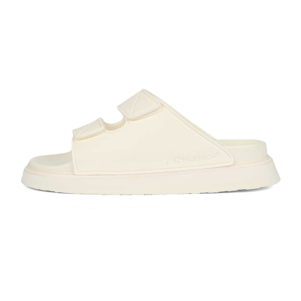 Superga 1918 Slides Double Band Beige Natural