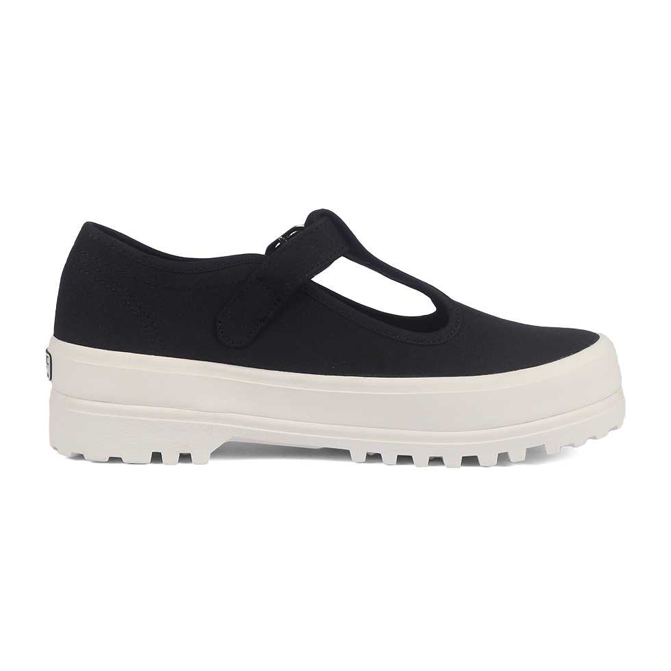 Superga 2541 Mary Jane Alpina Black Full Avorio