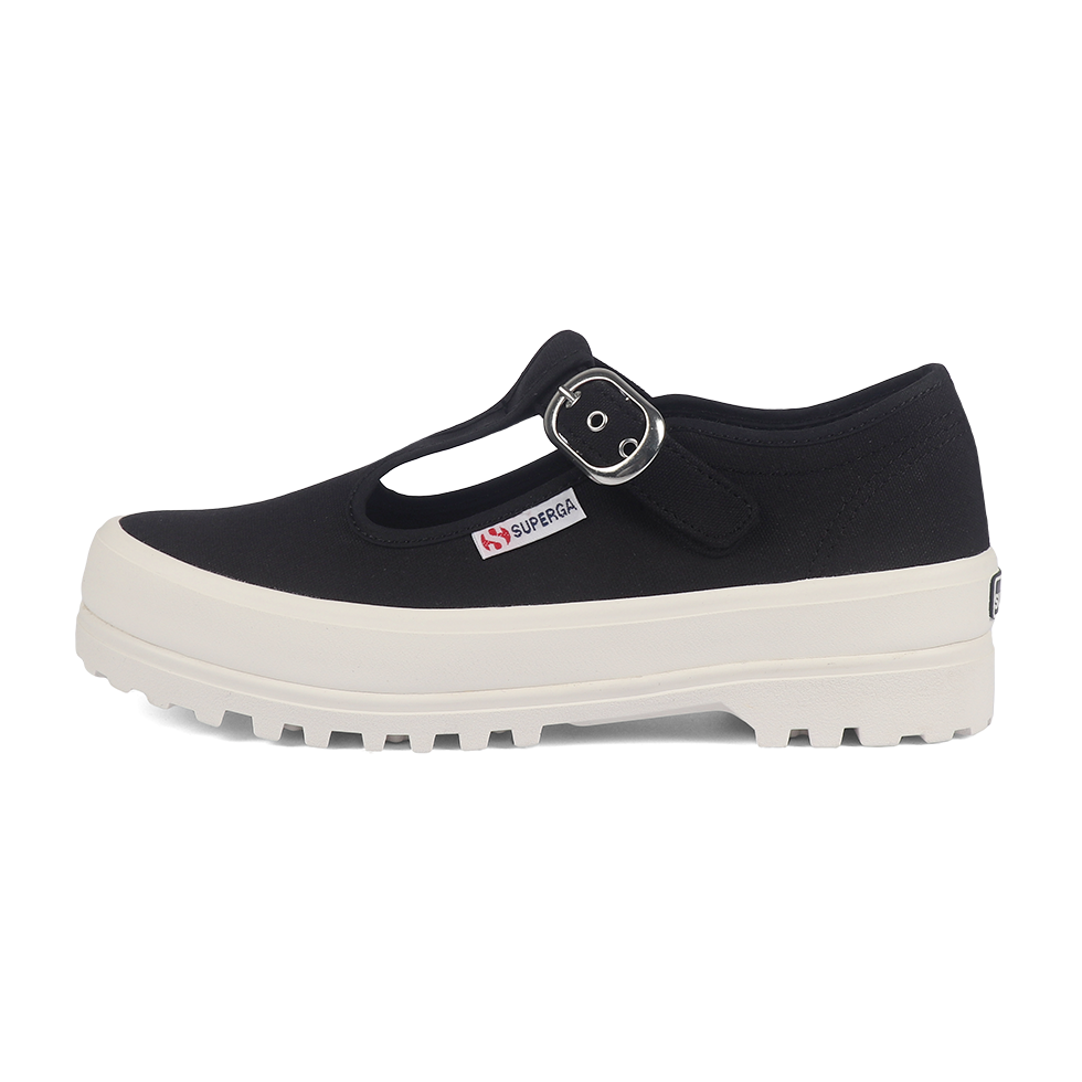 Superga 2541 Mary Jane Alpina Black Full Avorio