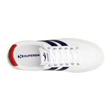 Superga 2740 Platform Blocks White Navy Red