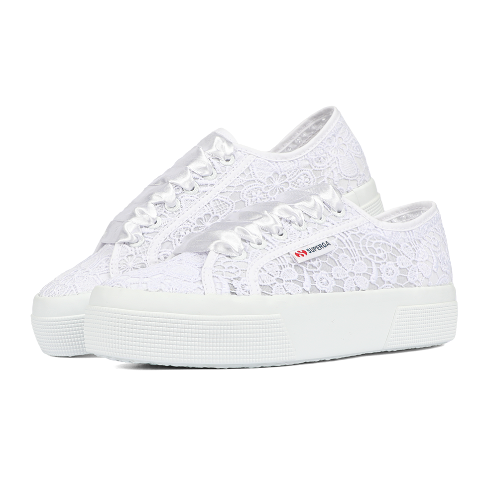 Superga 2740 Flower Macrame Total White