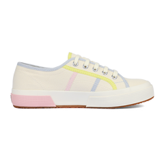 Superga 2750 Colourblocking Beige Natural Lime Pink