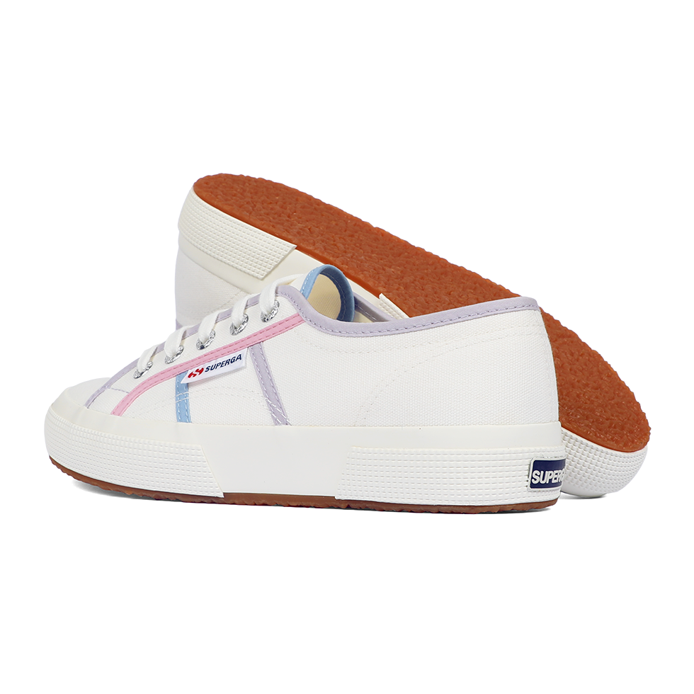 Superga 2750 Colourblocking White Avorio Pink Blue Light