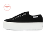 Superga 3790 Platform Leggera Black Full White