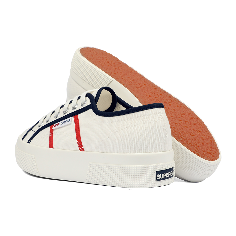 Superga 2740 Colour blocking White Avorio Blue Navy Red