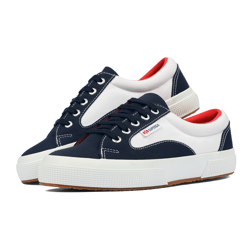 Superga 2750 Blocks White Navy Red