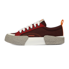 Superga 2660 Stripe Big Bumpers Block Brown Dark Red Crimson