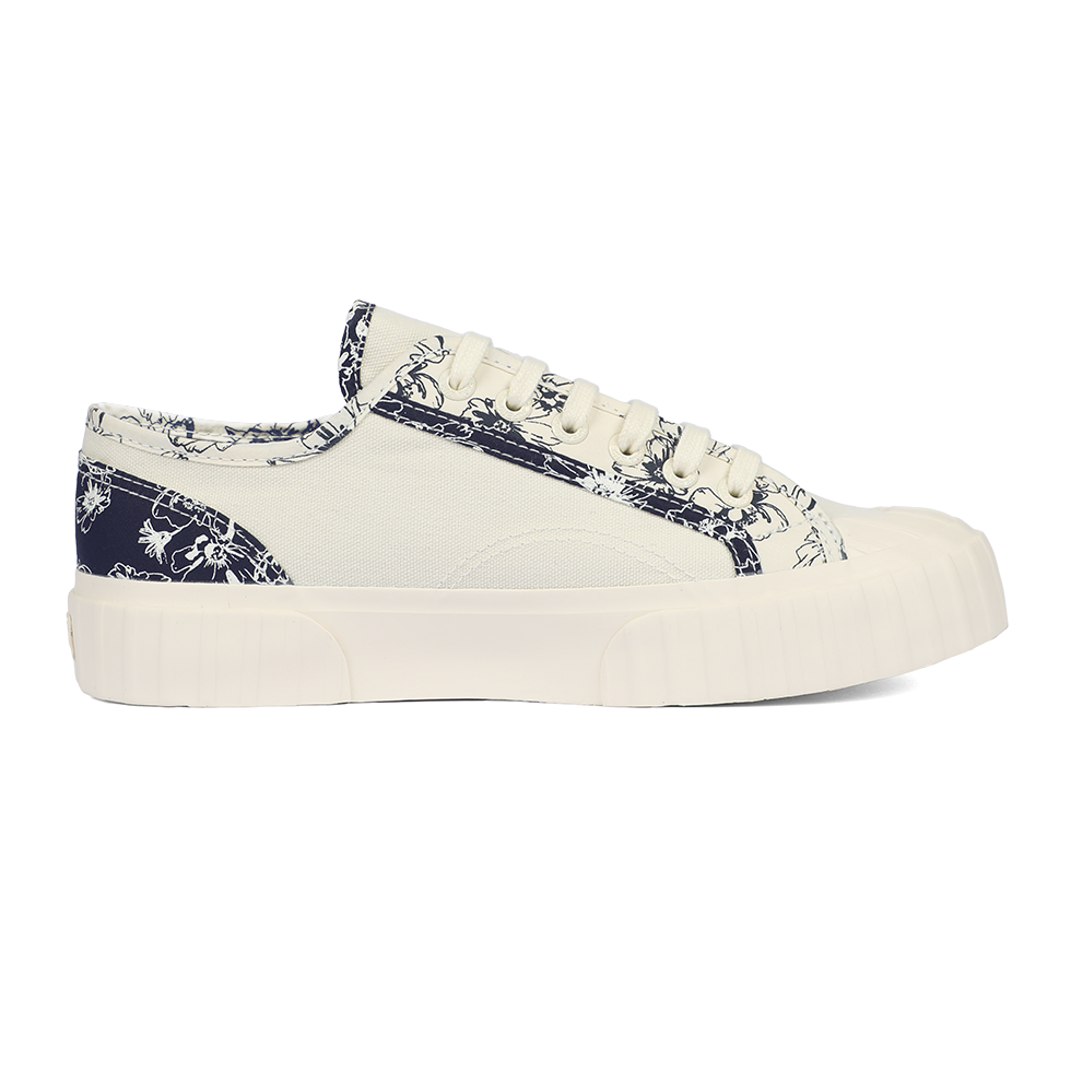 Superga 2630 Stripe Sketched Flowers Navy Flowers