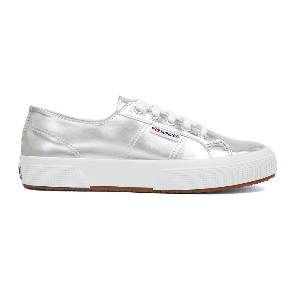 Superga 2750 Mirror Faux Leather Silver