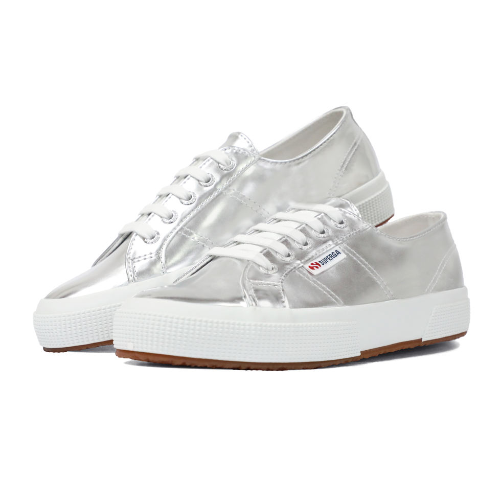 Superga 2750 Mirror Faux Leather Silver