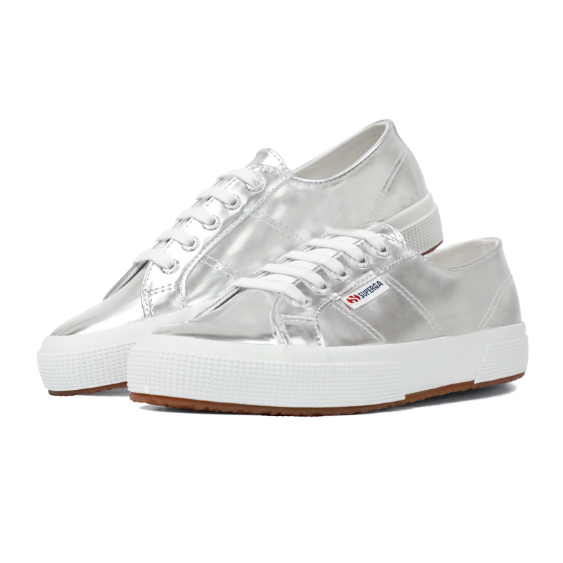 Superga 2750 Mirror Faux Leather Silver