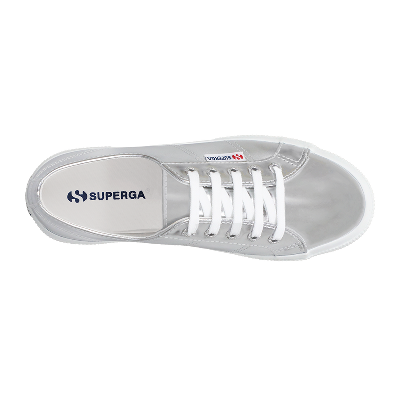 Superga 2750 Mirror Faux Leather Silver