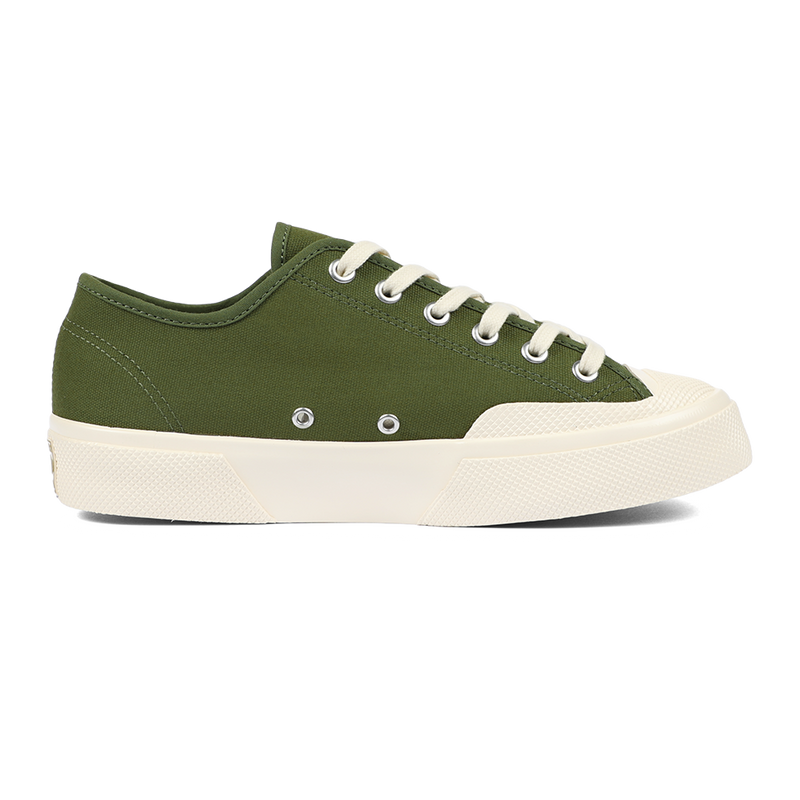 Artifact by Superga 2432 Collect Workwear Low Cut Cotton Canvas Green Off White