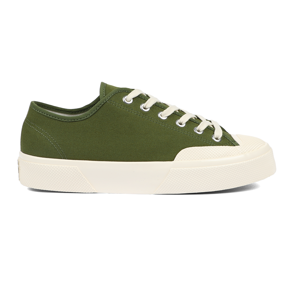 Artifact by Superga 2432 Collect Workwear Low Cut Cotton Canvas Green Off White