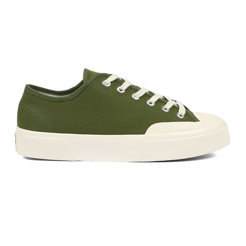 Artifact by Superga 2432 Collect Workwear Low Cut Cotton Canvas Green Off White