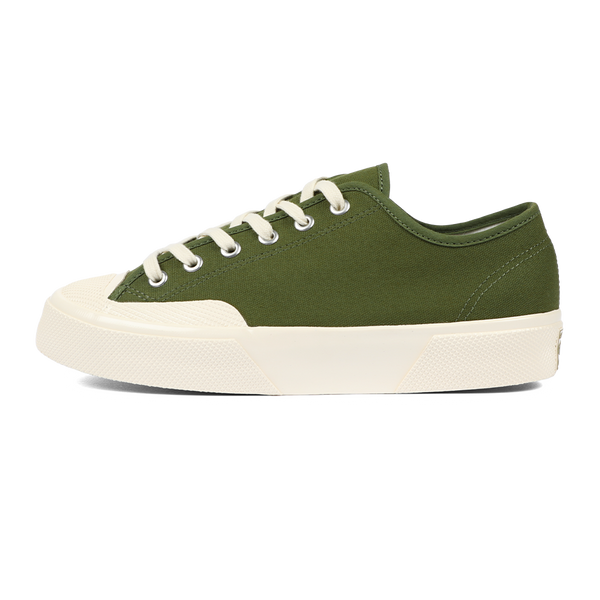 Artifact by Superga 2432 Collect Workwear Low Cut Cotton Canvas Green Off White