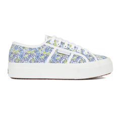 Superga 2740 Flatform Fun Flowers Azure Green Light Misty Lilac