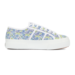 Superga 2740 Flatform Fun Flowers Azure Green Light Misty Lilac