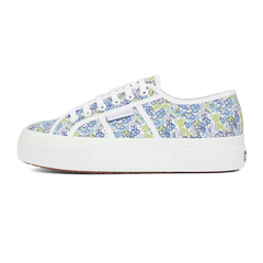 Superga 2740 Flatform Fun Flowers Azure Green Light Misty Lilac