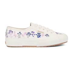 Superga 2750 Organic Flowers Embroidery Blue Pink