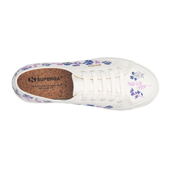 Superga 2750 Organic Flowers Embroidery Blue Pink