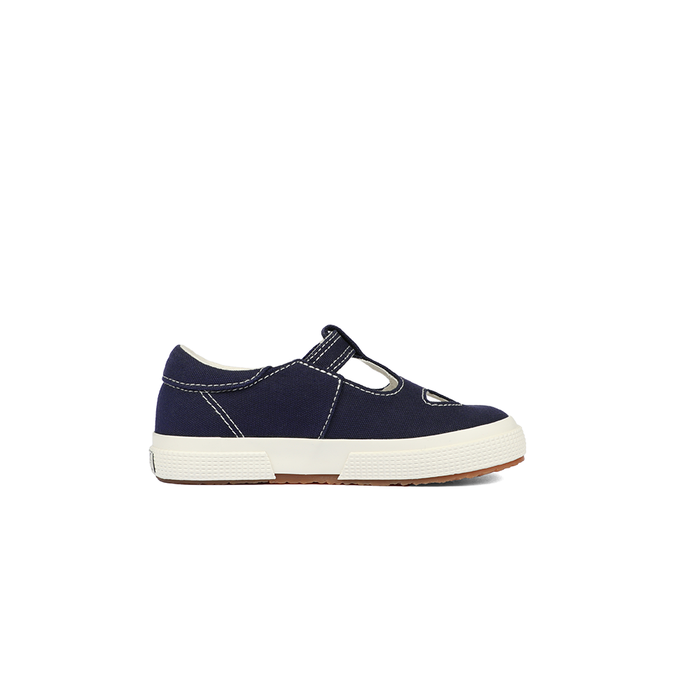 Superga 2662 Junior Cotton Eyes Blue Navy Full Avorio