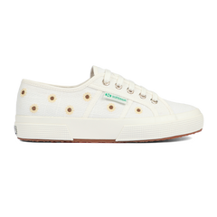 Superga 2750 Embroidery Linen Sunflower White Avorio