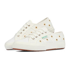 Superga 2750 Embroidery Linen Sunflower White Avorio