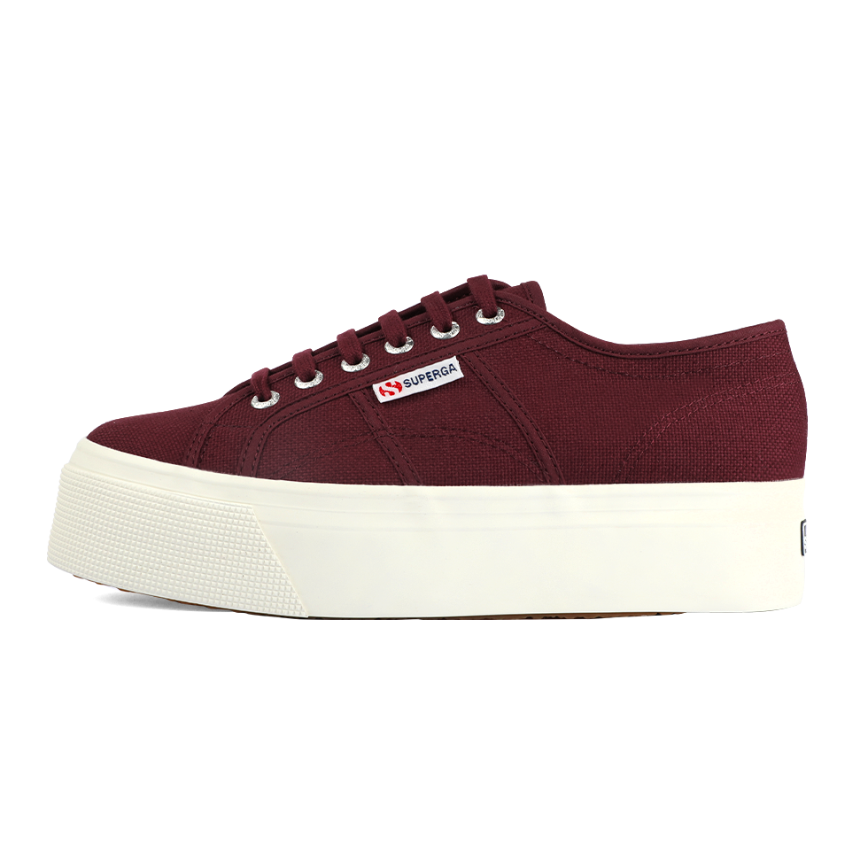 Superga 2790 Flatform Red Bordeaux Full Avorio