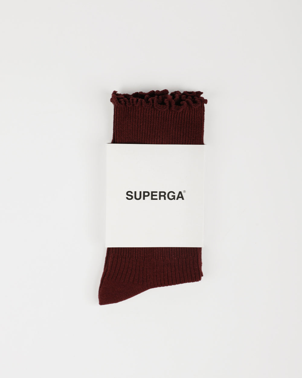 Superga Ruffle Socks Burgundy