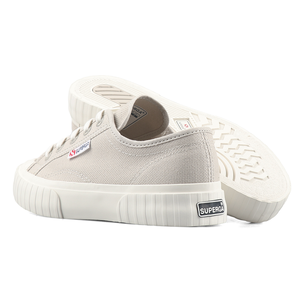 Superga 2630 Stripe Grey Sand Full Avorio