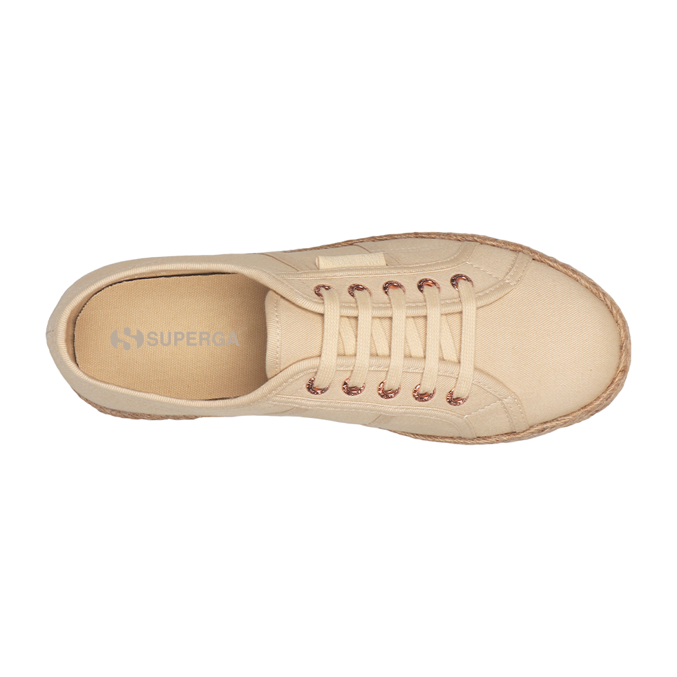 Superga 2750 Espadrille Beige Sand Rose Gold